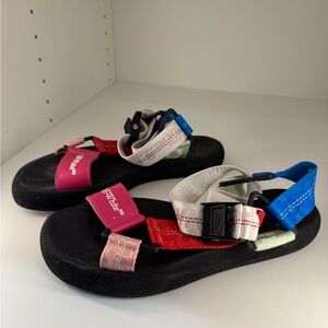 Off-White Multicolor Strap Sandals